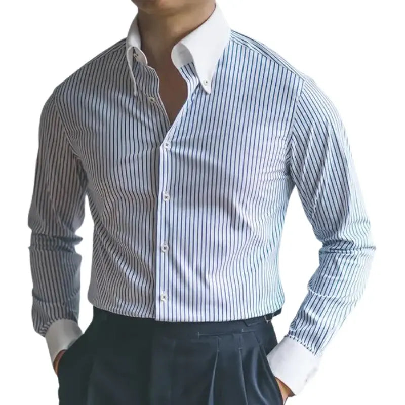 Camisa Social Listrada Masculina Exigent MXE086