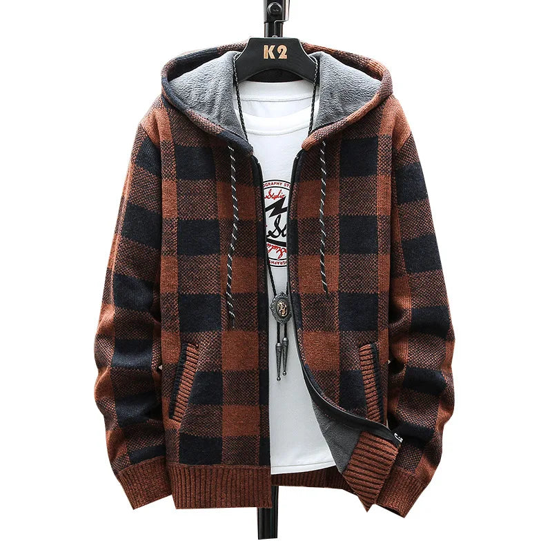 Moletom Masculino Xadrez com Capuz Exigent MXE103